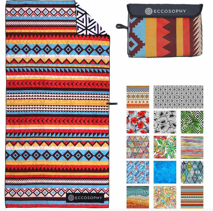 colorful microfibre quick dry towel