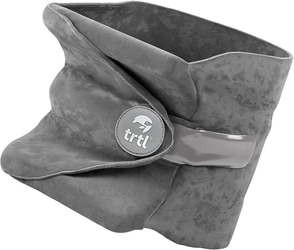grey travel pillow neck support
